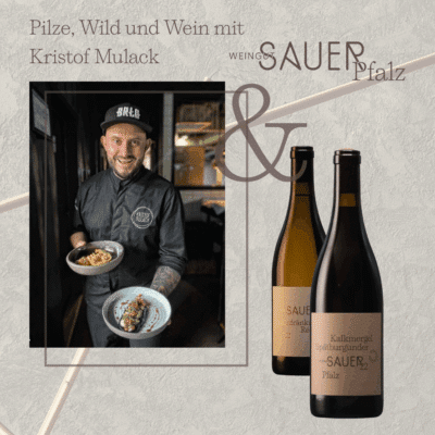 Mulack Pilze, Wild und Wein